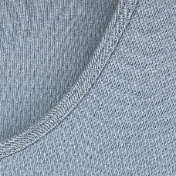 EILEEN FISHER Top L Cotton Interlock Jersey Crewneck Short Sleeve Sea Spray Blue - Picture 6 of 13